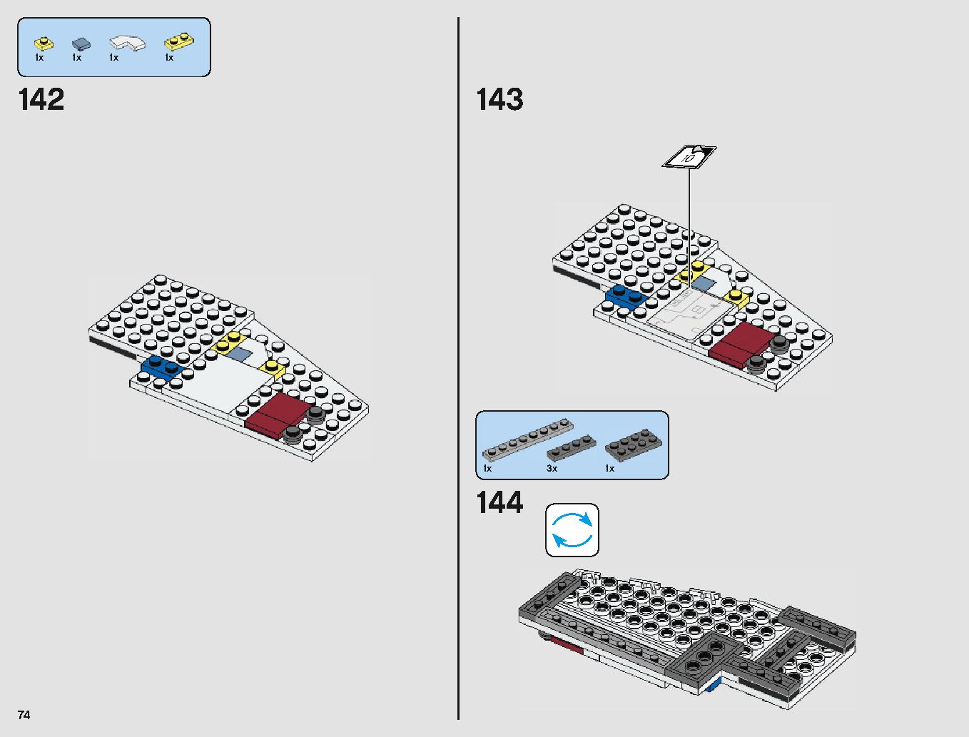 X-Wing Starfighter 75218 LEGO information LEGO instructions 74 page