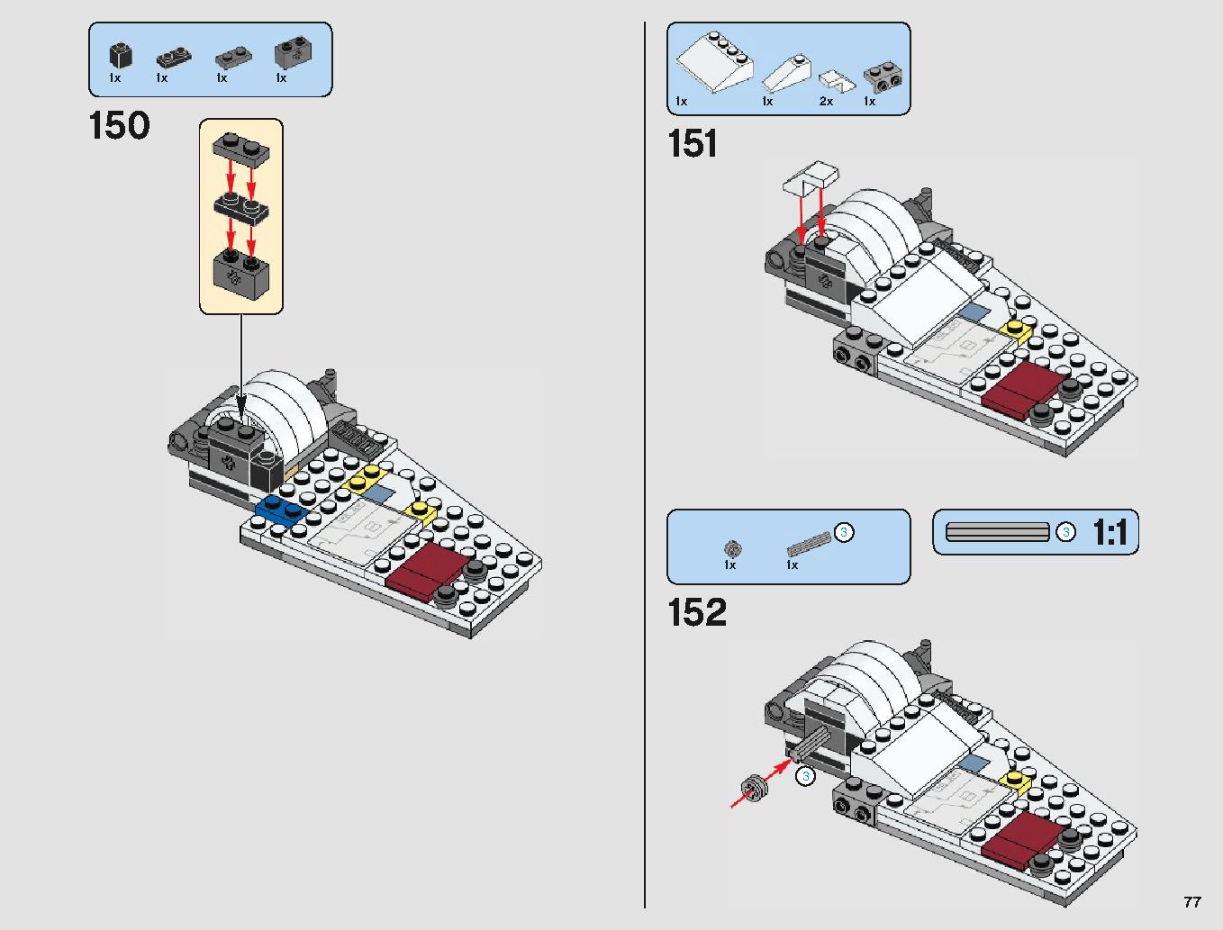 X-Wing Starfighter 75218 LEGO information LEGO instructions 77 page