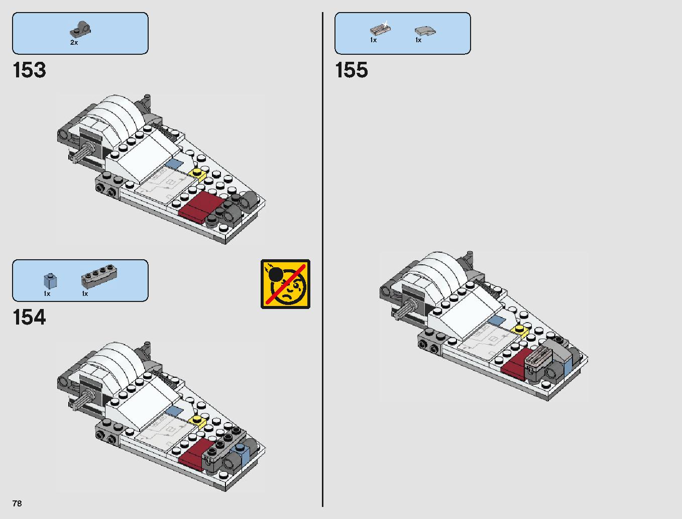 X-Wing Starfighter 75218 LEGO information LEGO instructions 78 page