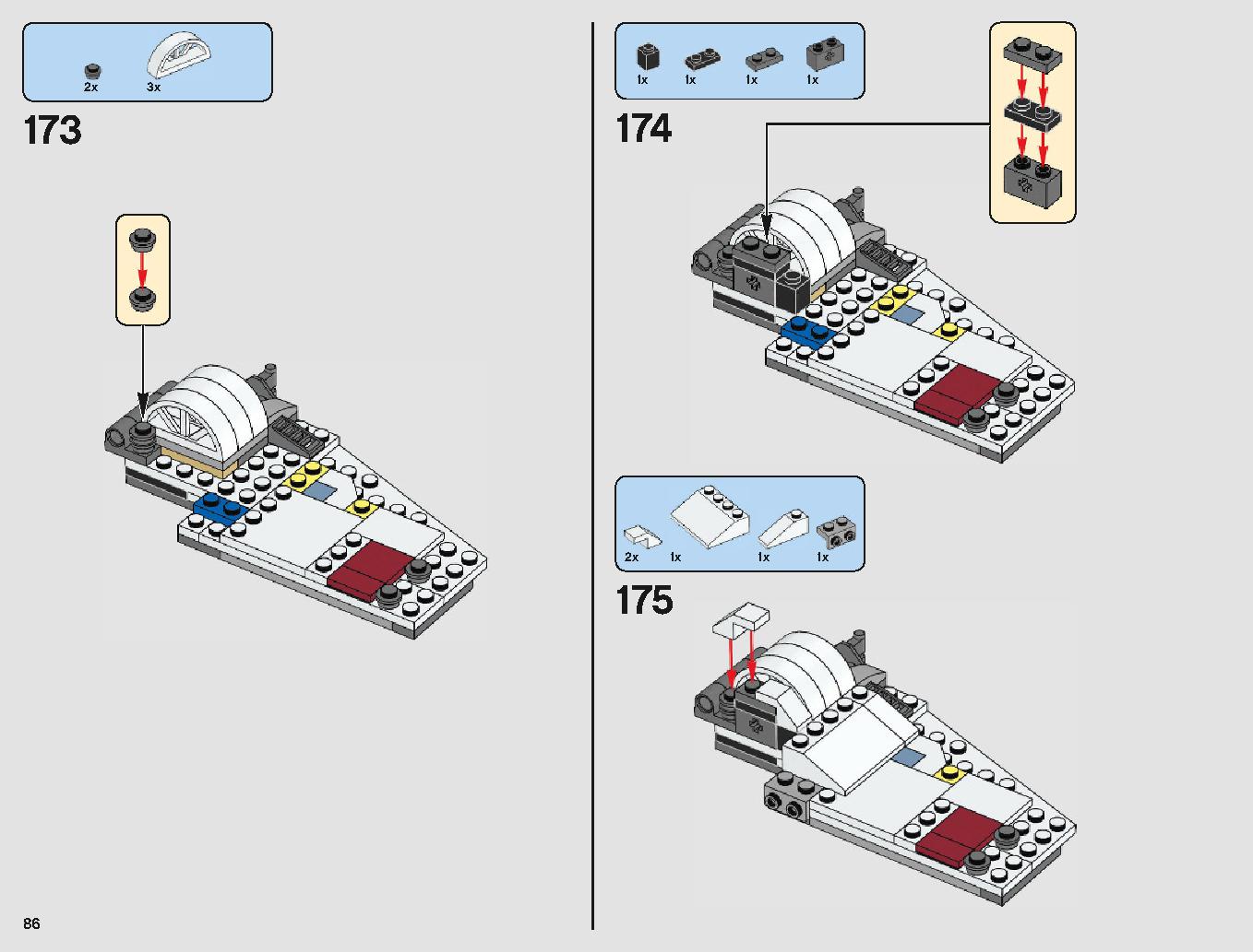 X-Wing Starfighter 75218 LEGO information LEGO instructions 86 page