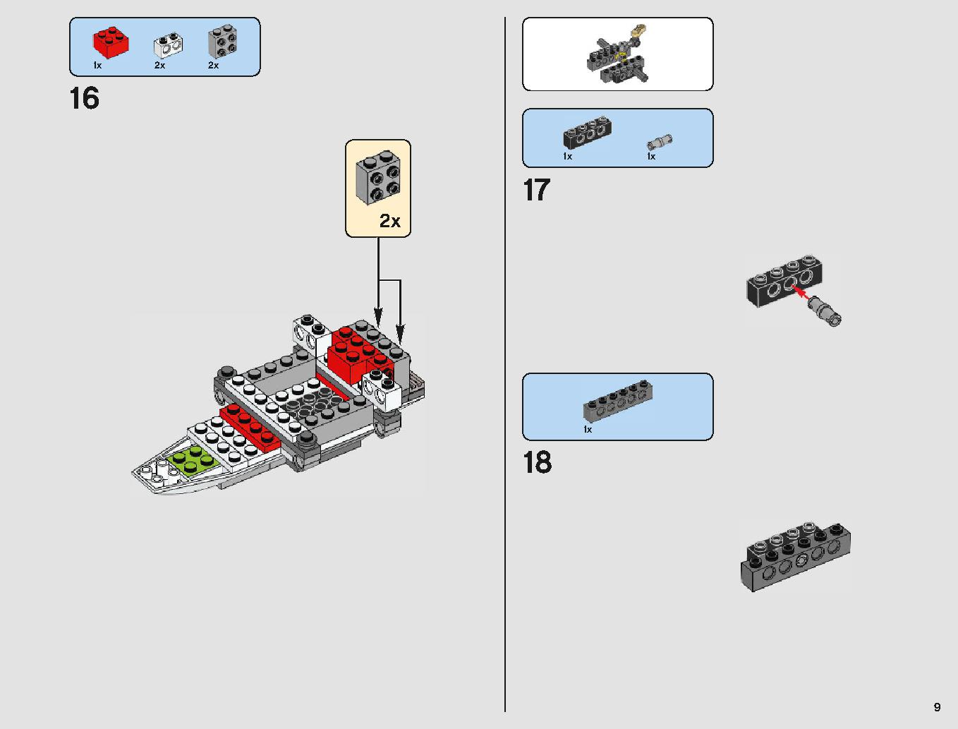 X-Wing Starfighter 75218 LEGO information LEGO instructions 9 page