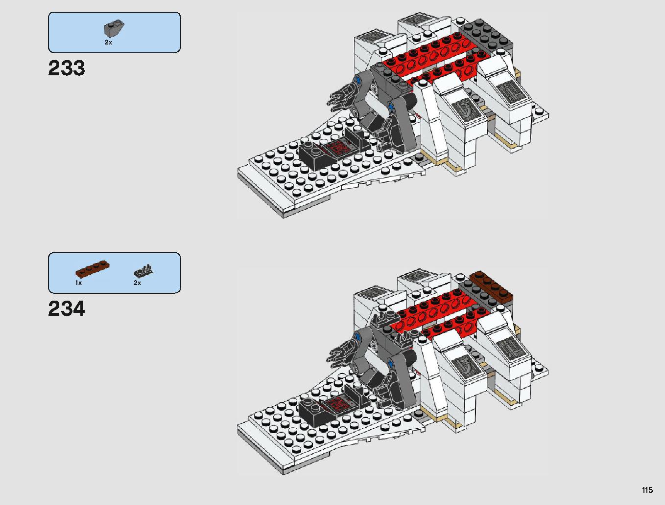 脱出ポッド vs.デューバック マイクロファイター 75219 レゴの商品情報 レゴの説明書・組立方法 115 page