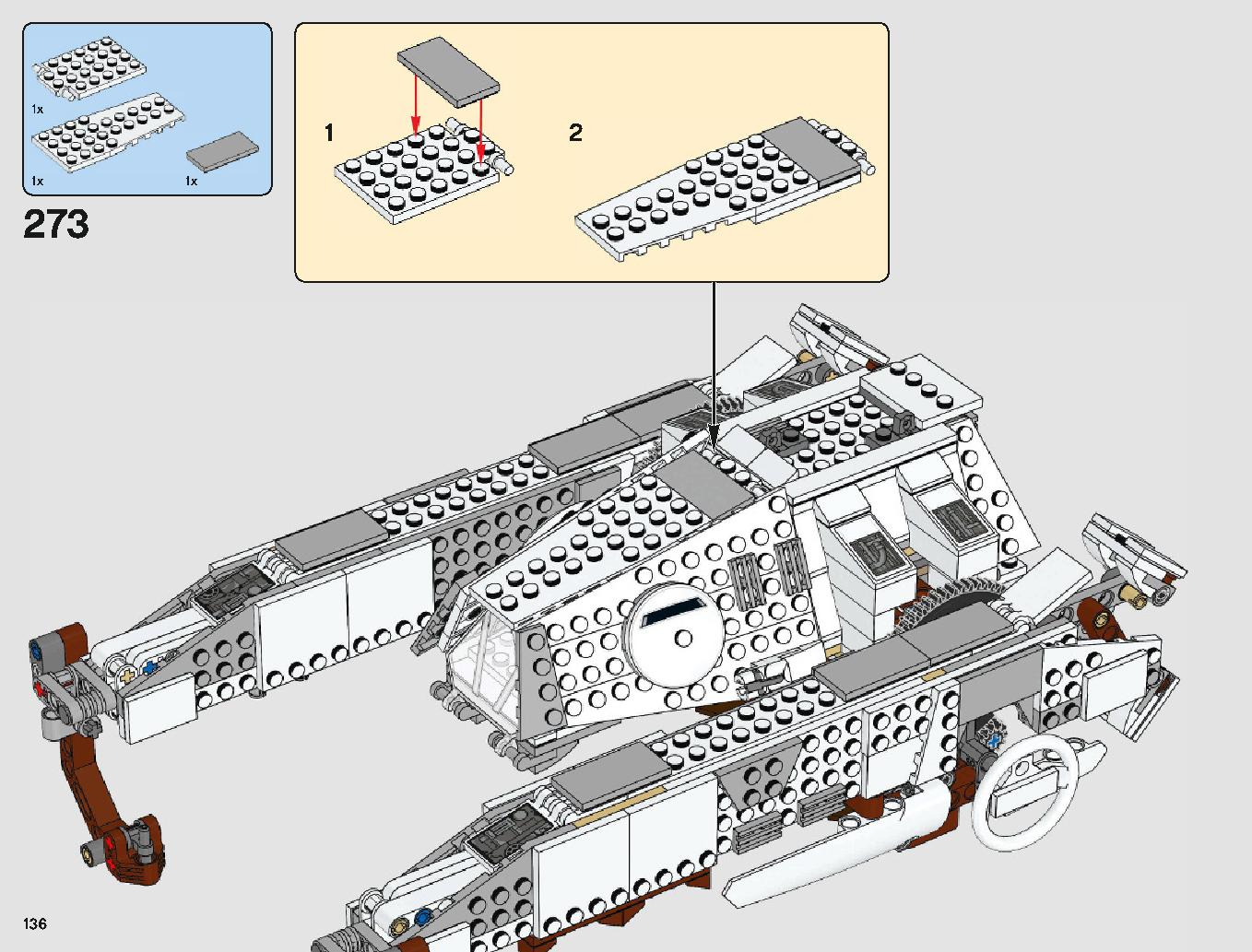 脱出ポッド vs.デューバック マイクロファイター 75219 レゴの商品情報 レゴの説明書・組立方法 136 page