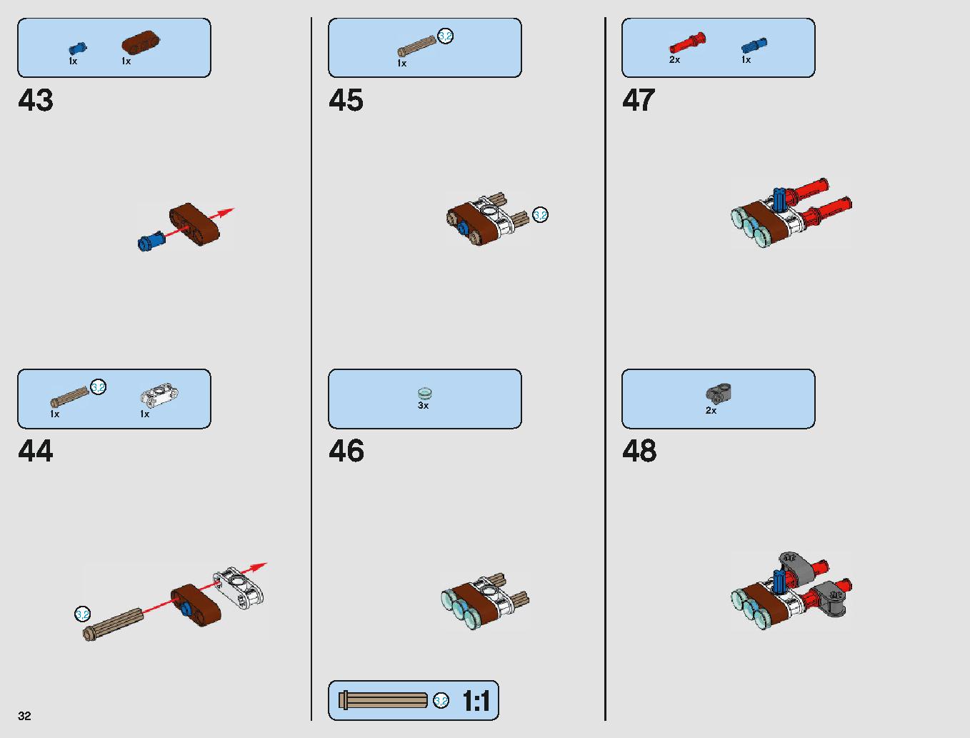 脱出ポッド vs.デューバック マイクロファイター 75219 レゴの商品情報 レゴの説明書・組立方法 32 page