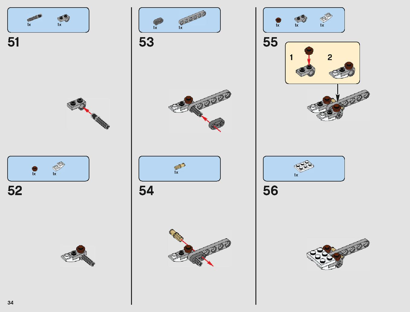 脱出ポッド vs.デューバック マイクロファイター 75219 レゴの商品情報 レゴの説明書・組立方法 34 page