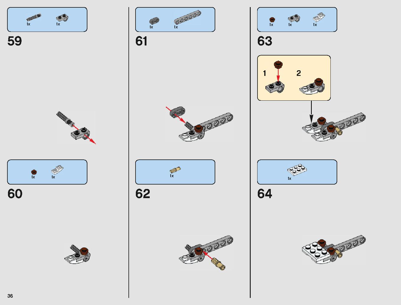 脱出ポッド vs.デューバック マイクロファイター 75219 レゴの商品情報 レゴの説明書・組立方法 36 page