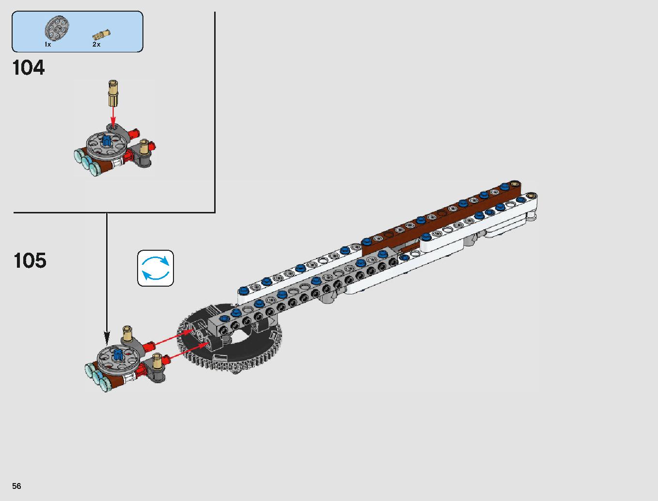 脱出ポッド vs.デューバック マイクロファイター 75219 レゴの商品情報 レゴの説明書・組立方法 56 page