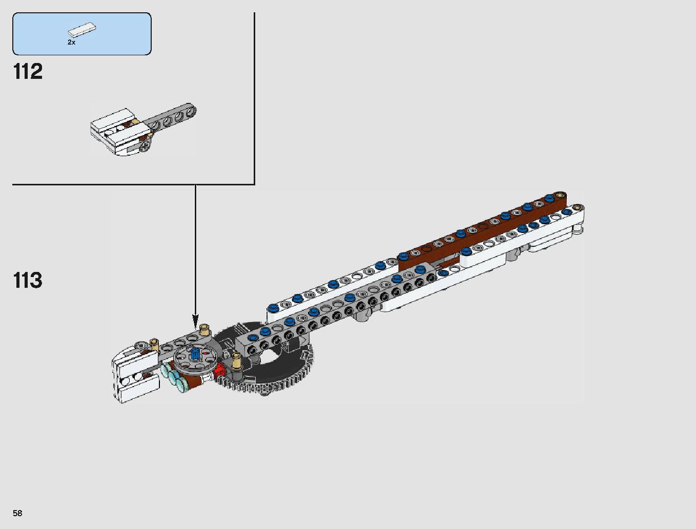 脱出ポッド vs.デューバック マイクロファイター 75219 レゴの商品情報 レゴの説明書・組立方法 58 page