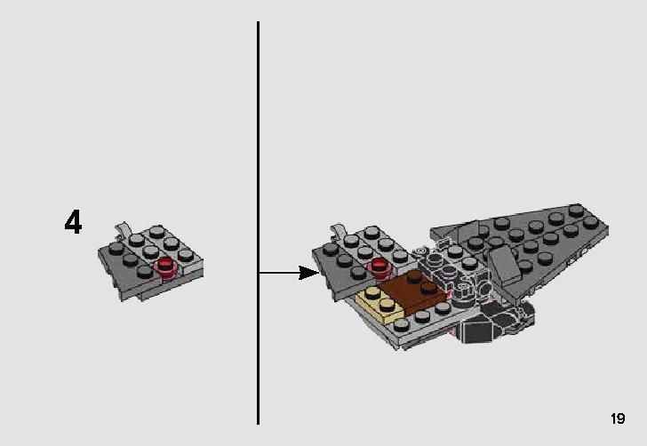 Sith Infiltrator Microfighter 75224 LEGO information LEGO instructions 19 page