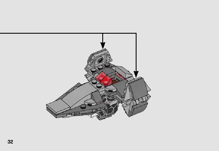 Sith Infiltrator Microfighter 75224 LEGO information LEGO instructions 32 page