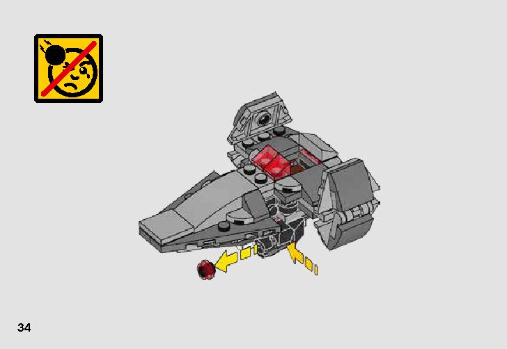 Sith Infiltrator Microfighter 75224 LEGO information LEGO instructions 34 page