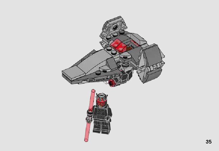 Sith Infiltrator Microfighter 75224 LEGO information LEGO instructions 35 page