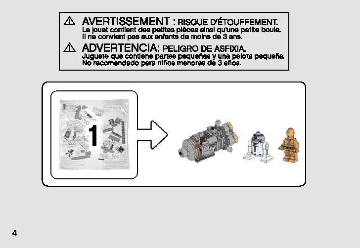 Escape Pod vs. Dewback Microfighters 75228 LEGO information LEGO instructions 4 page