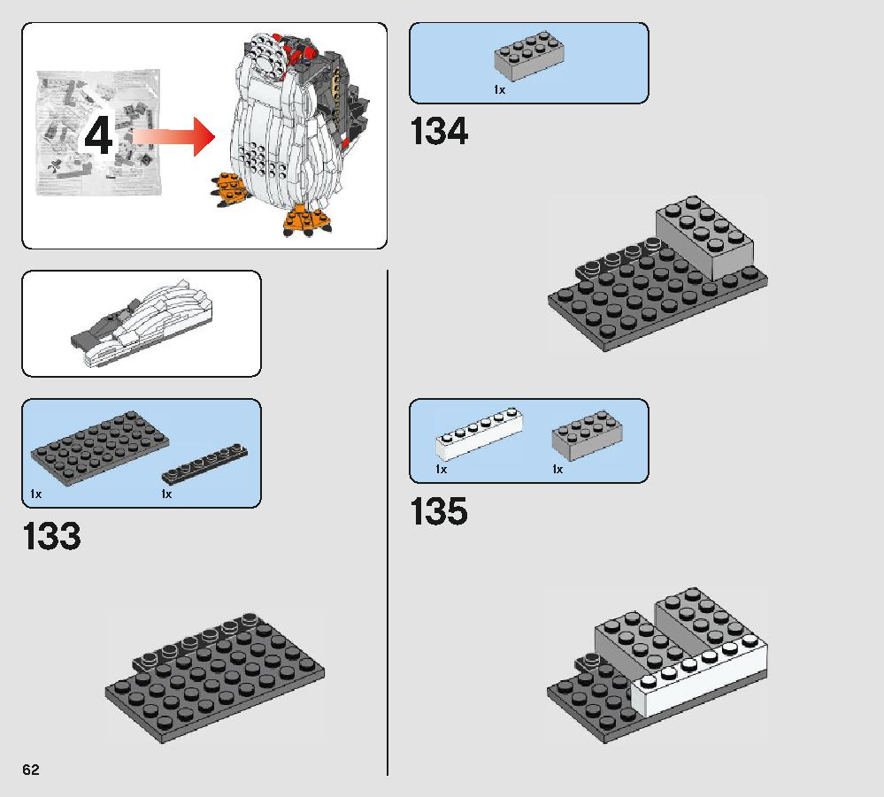 Porg 75230 LEGO information LEGO instructions 62 page