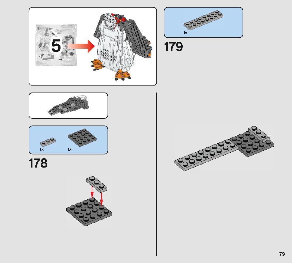 Porg 75230 LEGO information LEGO instructions 79 page