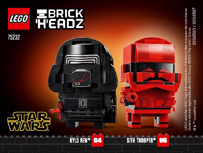 Kylo Ren & Sith Trooper 75232 LEGO information LEGO instructions 44 page