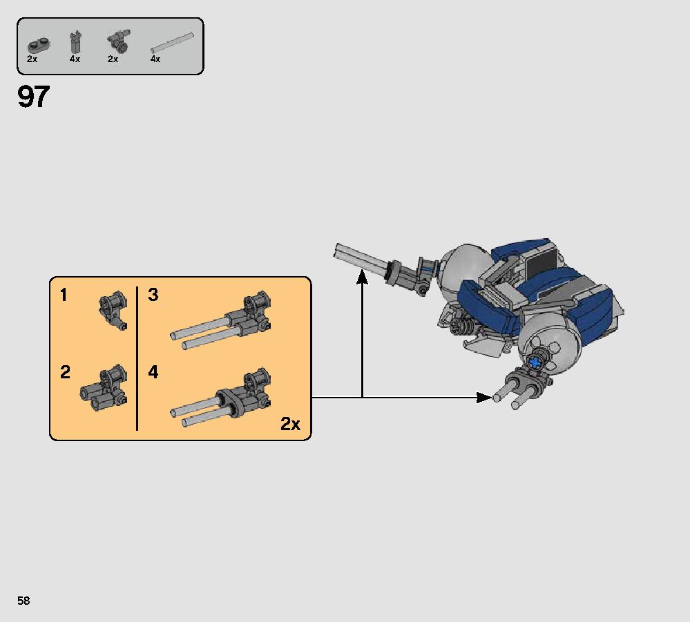 Droid Gunship 75233 LEGO information LEGO instructions 58 page