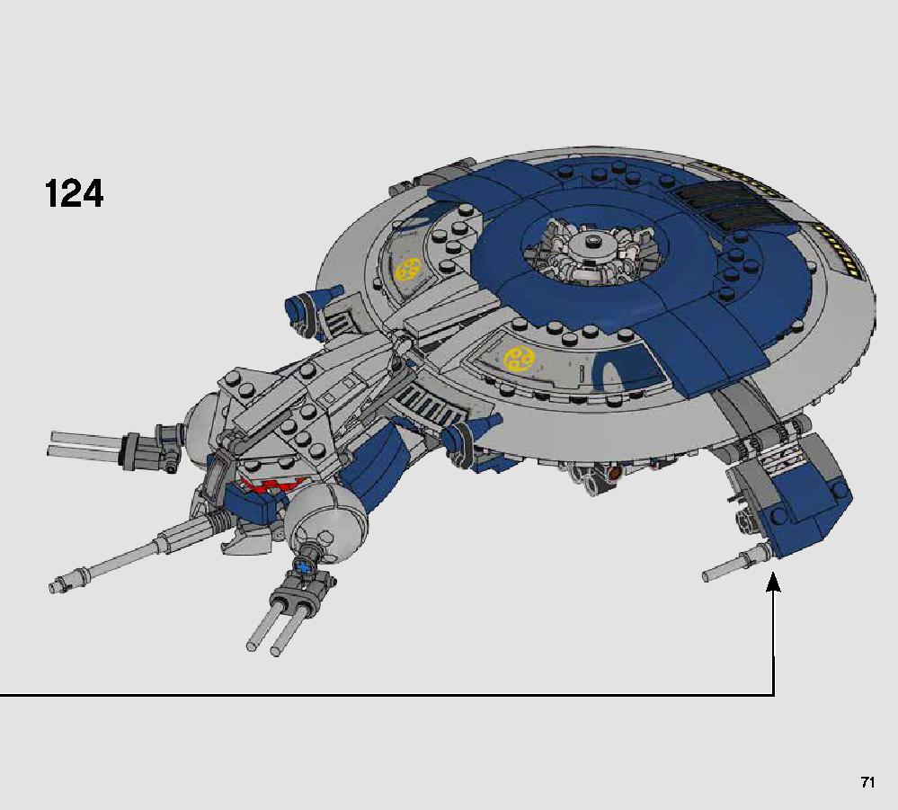 Droid Gunship 75233 LEGO information LEGO instructions 71 page