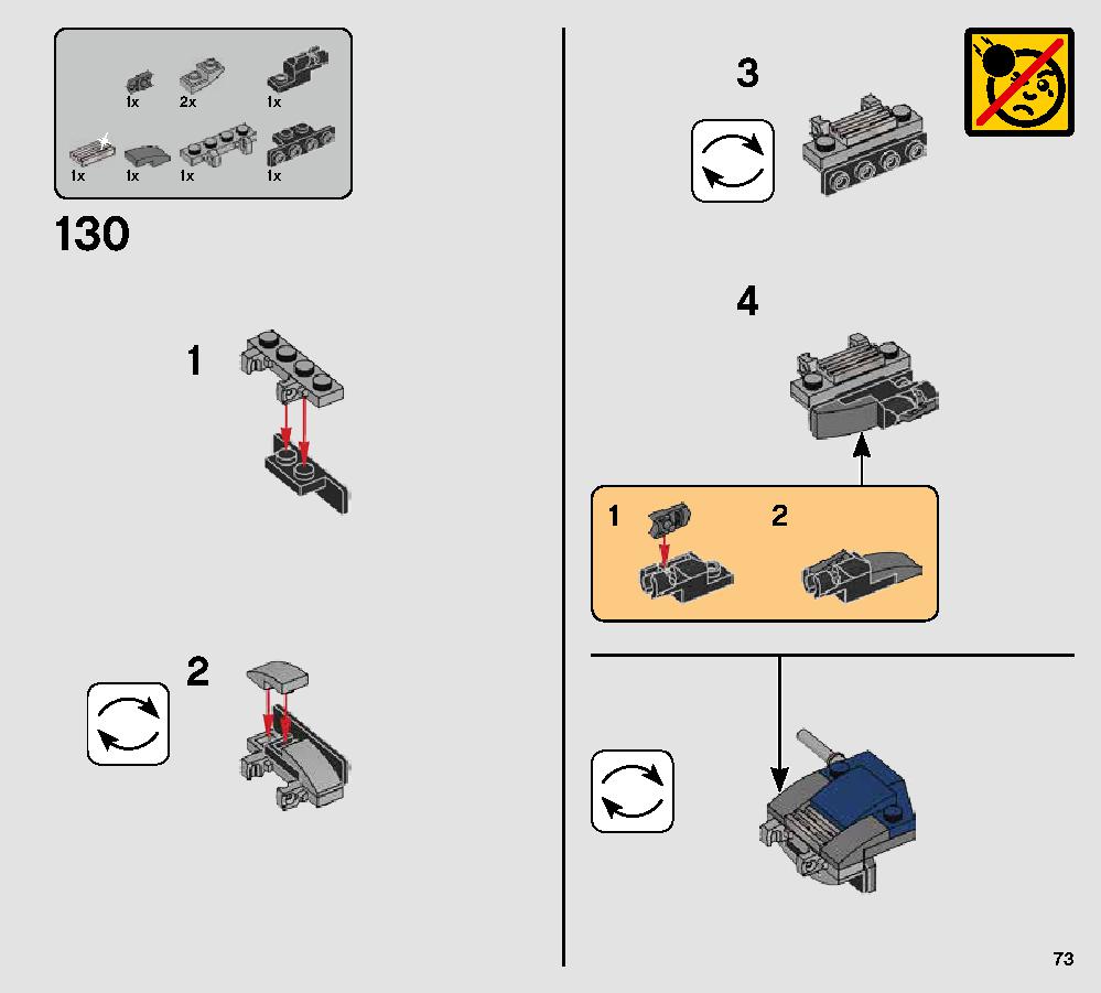 Droid Gunship 75233 LEGO information LEGO instructions 73 page