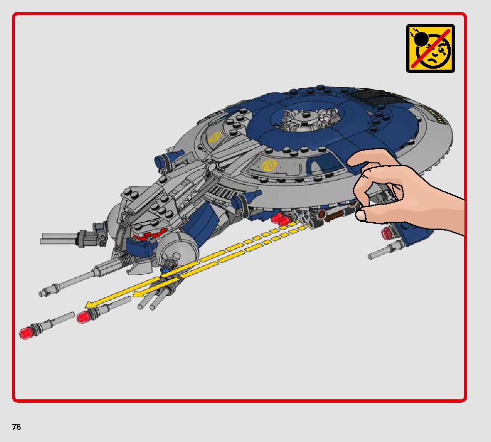 Droid Gunship 75233 LEGO information LEGO instructions 76 page