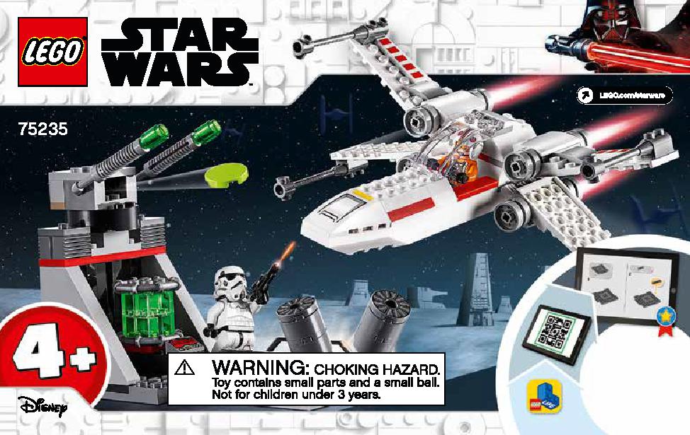 X-Wing Starfighter Trench Run 75235 information LEGO 1 page /