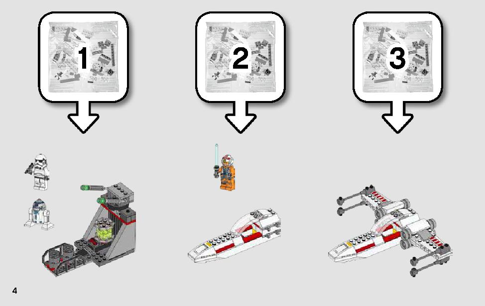 X-Wing Starfighter Run 75235 LEGO information instructions page / Brick Mecha