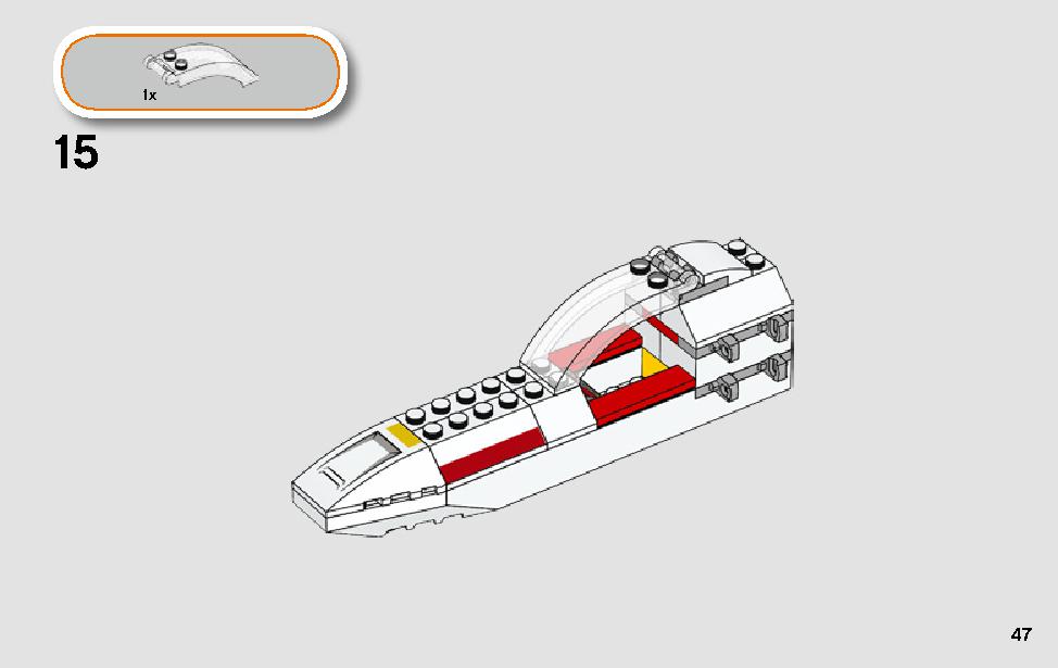 X-Wing Starfighter Trench Run 75235 LEGO information LEGO instructions 47 page