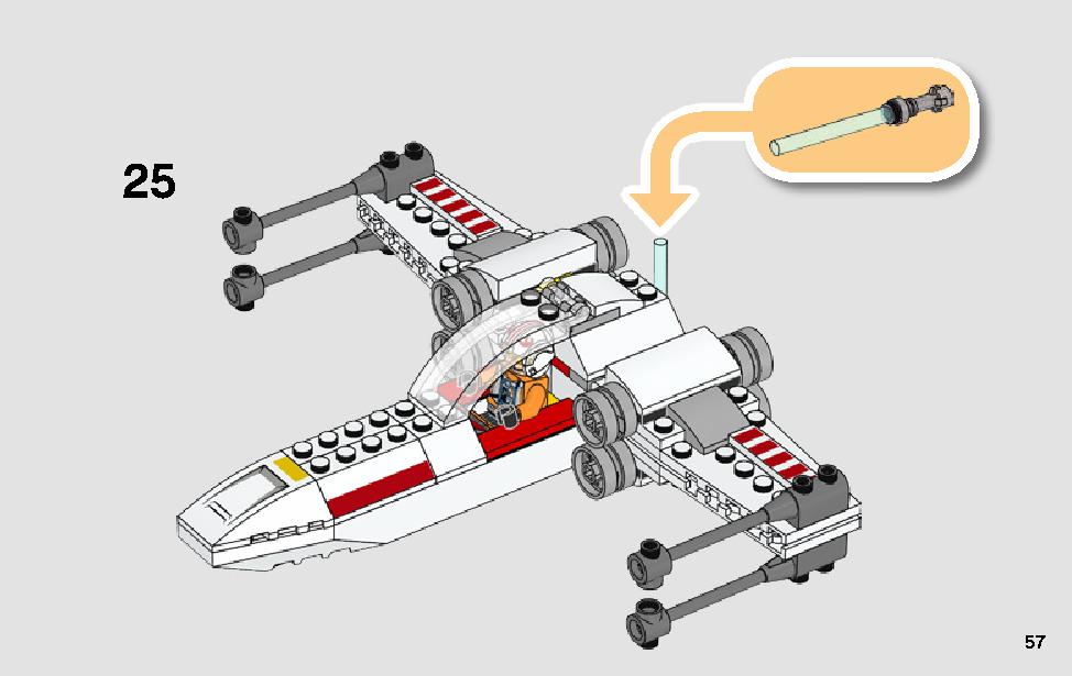 X-Wing Starfighter Trench Run 75235 LEGO information LEGO instructions 57 page