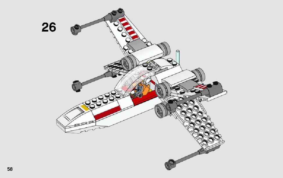 X-Wing Starfighter Trench Run 75235 LEGO information LEGO instructions 58 page