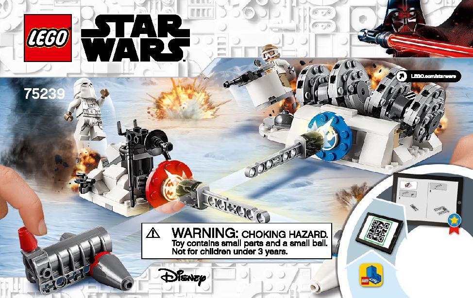 Action Battle Hoth Generator Attack 75239 LEGO information LEGO instructions 1 page