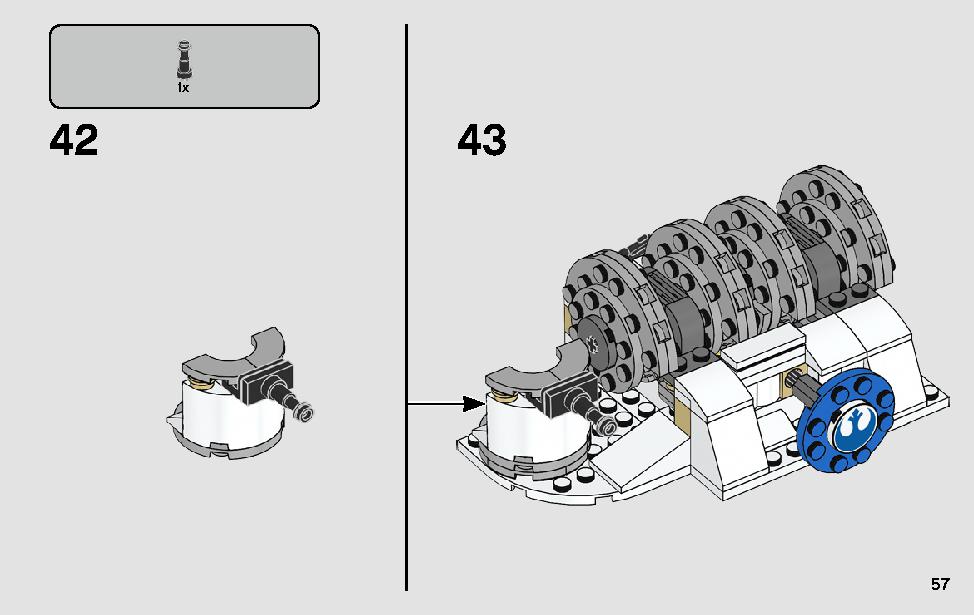 Action Battle Hoth Generator Attack 75239 LEGO information LEGO instructions 57 page