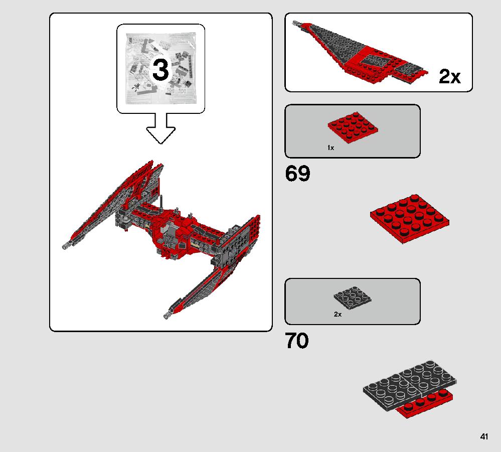Major Vonreg’s TIE Fighter 75240 LEGO information LEGO instructions 41 page