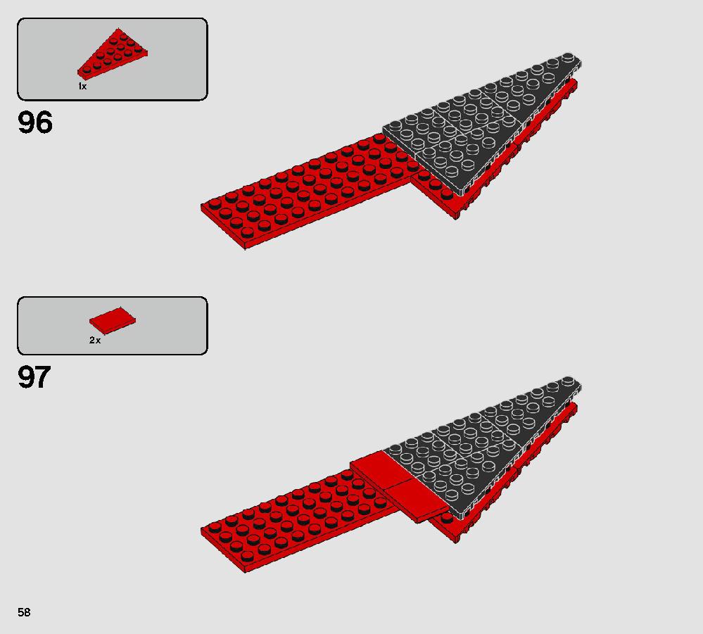 Major Vonreg’s TIE Fighter 75240 LEGO information LEGO instructions 58 page