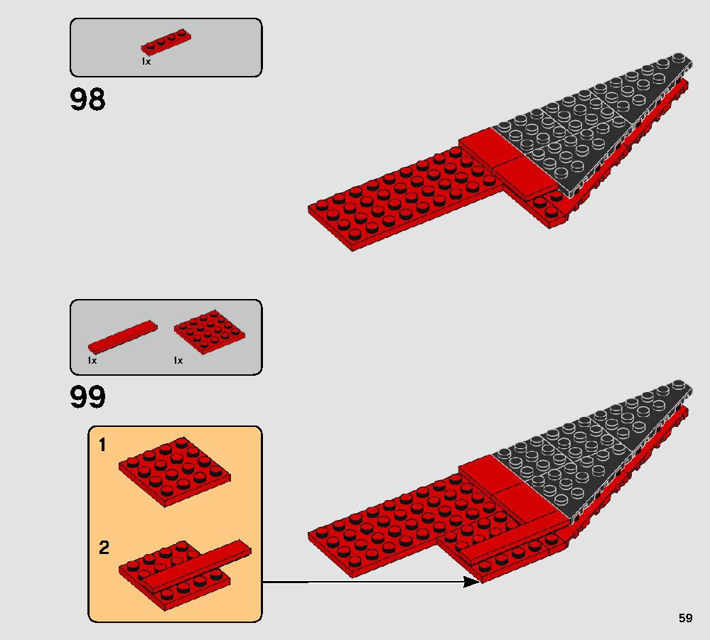 Major Vonreg’s TIE Fighter 75240 LEGO information LEGO instructions 59 page