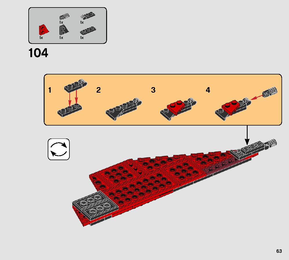 Major Vonreg’s TIE Fighter 75240 LEGO information LEGO instructions 63 page