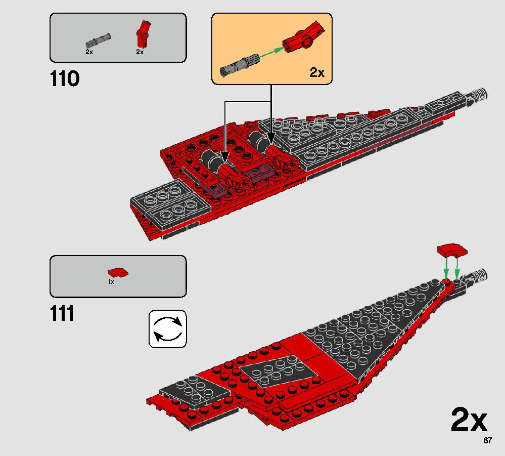 Major Vonreg’s TIE Fighter 75240 LEGO information LEGO instructions 67 page