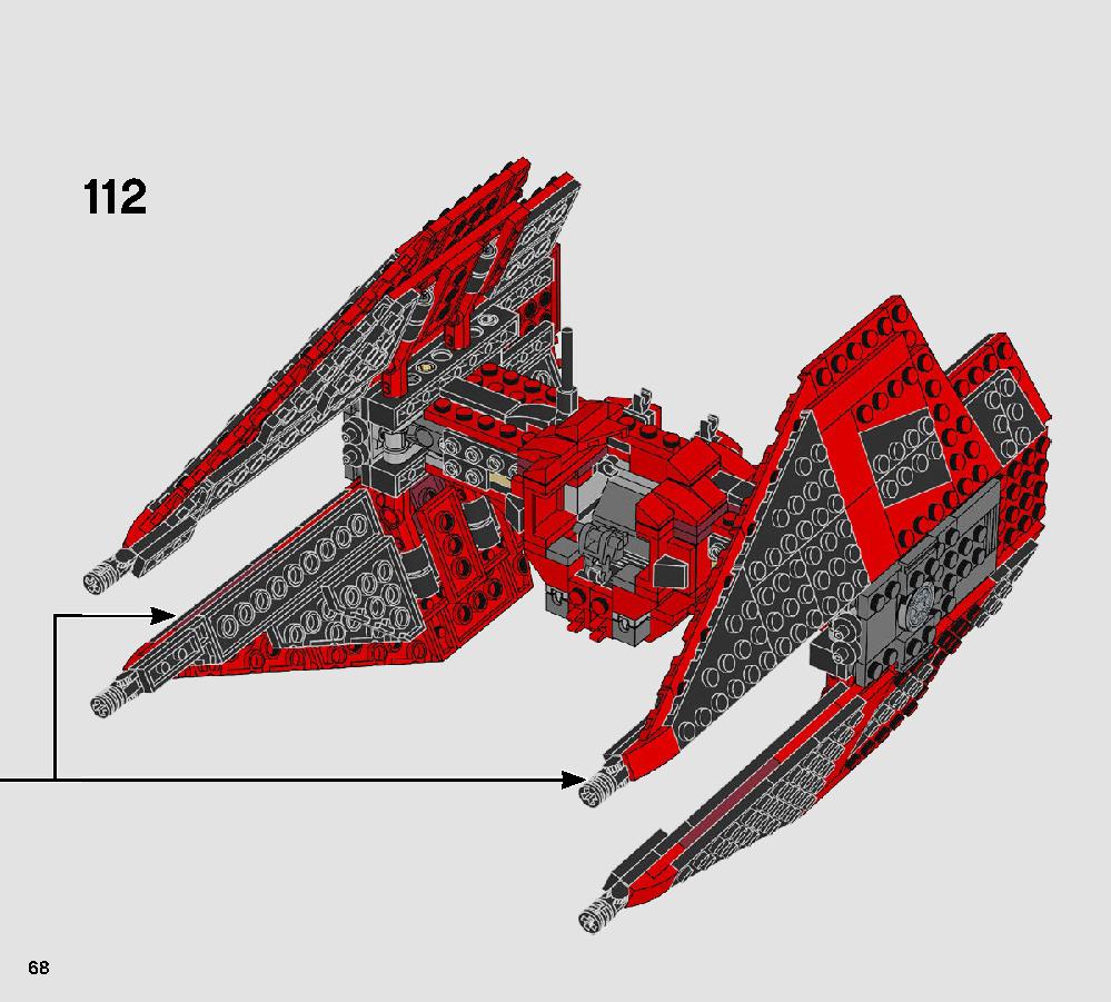 Major Vonreg’s TIE Fighter 75240 LEGO information LEGO instructions 68 page