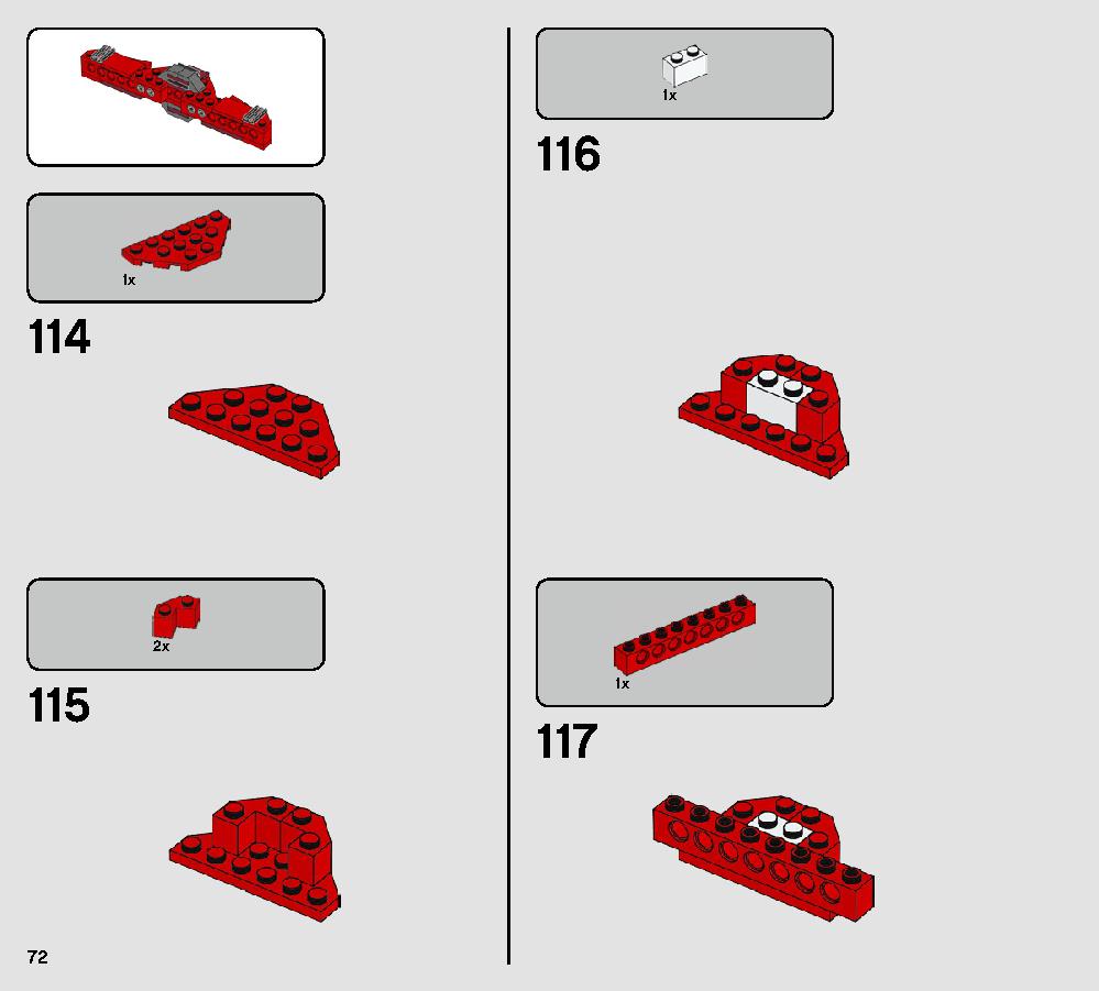 ヴォンレグ少佐のタイ・ファイター™ 75240 レゴの商品情報 レゴの説明書・組立方法 72 page
