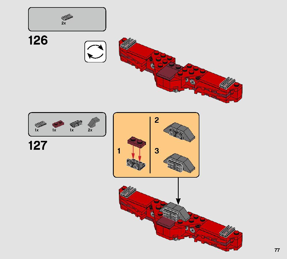 Major Vonreg’s TIE Fighter 75240 LEGO information LEGO instructions 77 page