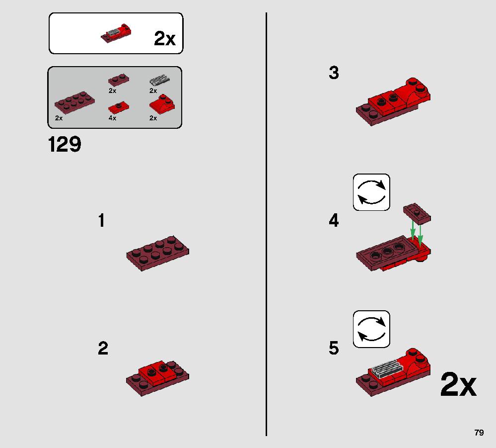 Major Vonreg’s TIE Fighter 75240 LEGO information LEGO instructions 79 page
