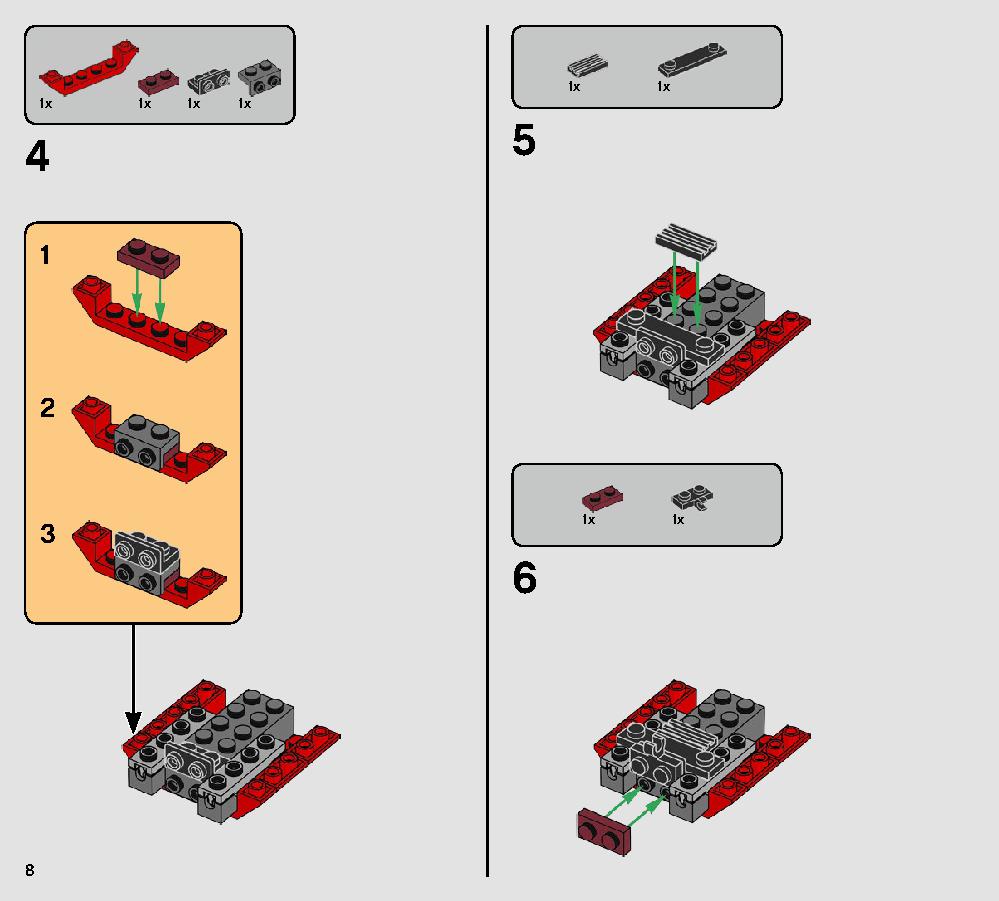 Major Vonreg’s TIE Fighter 75240 LEGO information LEGO instructions 8 page