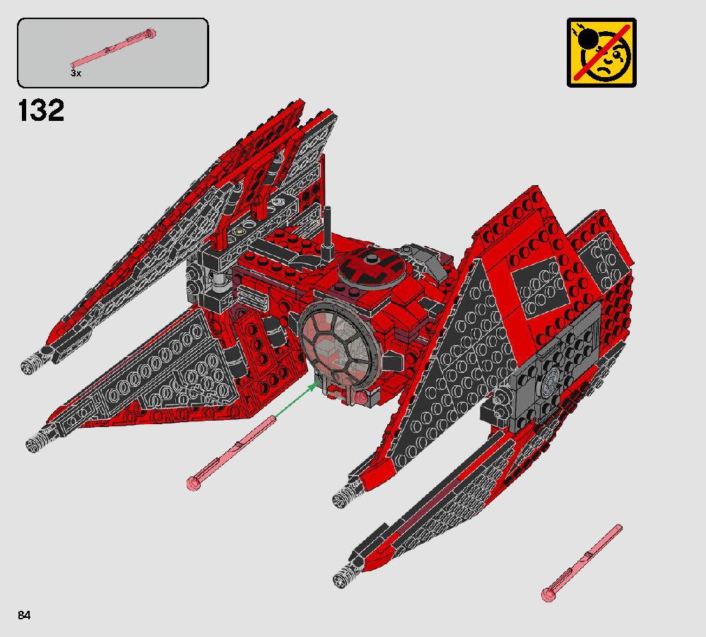 Major Vonreg’s TIE Fighter 75240 LEGO information LEGO instructions 84 page