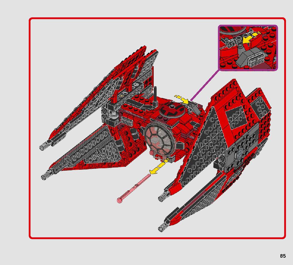 Major Vonreg’s TIE Fighter 75240 LEGO information LEGO instructions 85 page