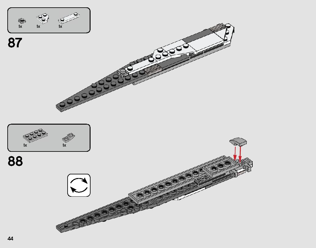 Black Ace TIE Interceptor 75242 LEGO information LEGO instructions 44 page