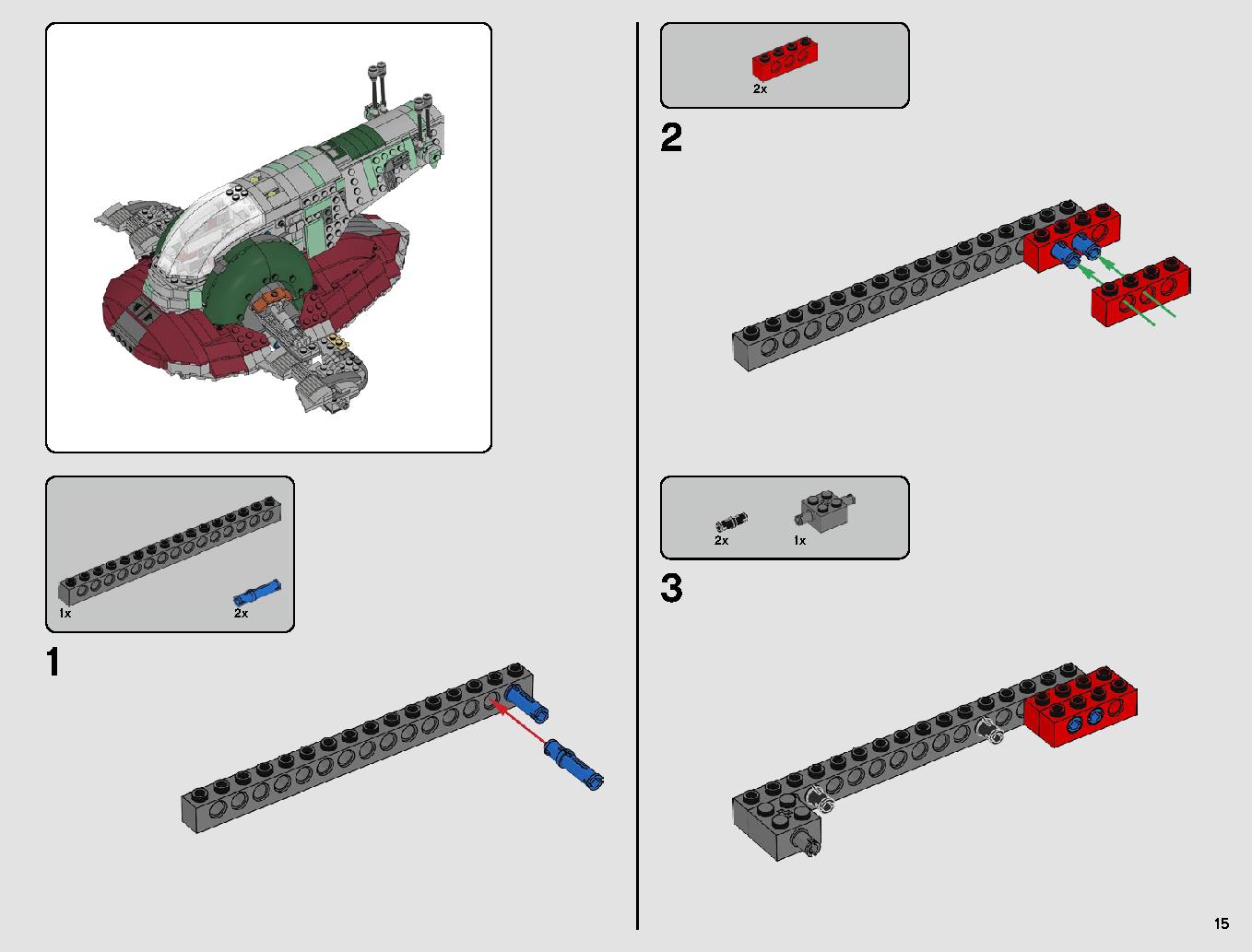 Slave I - 20th Anniversary Edition 75243 LEGO information LEGO instructions 15 page