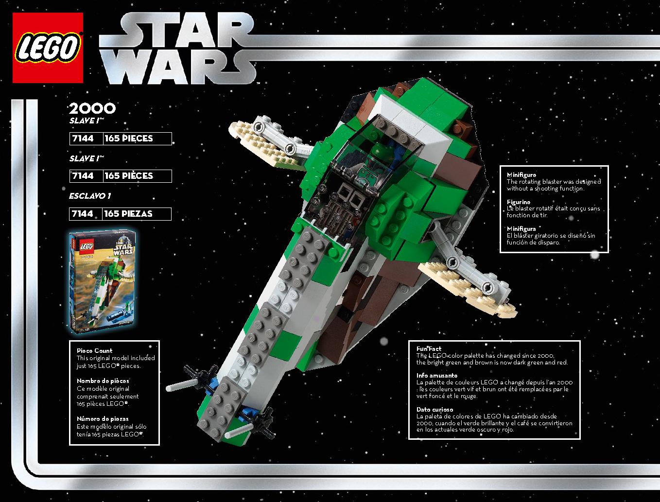 LEGO Star Wars #7144 Slave 1 100% Complete & Minifigures Han Solo & Boba  Fett