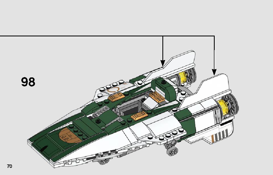 Resistance A-Wing Starfighter 75248 LEGO information LEGO instructions 70 page