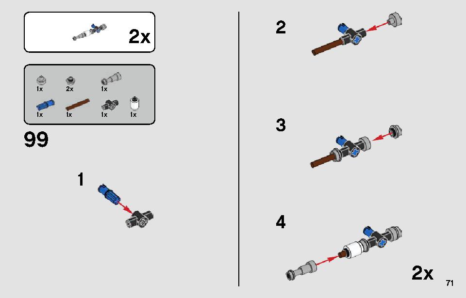 Resistance A-Wing Starfighter 75248 LEGO information LEGO instructions 71 page