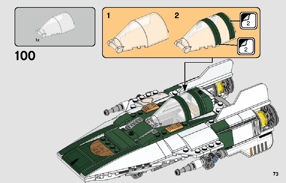 Resistance A-Wing Starfighter 75248 LEGO information LEGO instructions 73 page