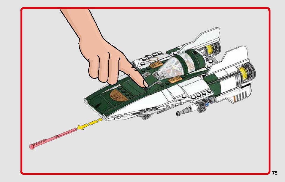 Resistance A-Wing Starfighter 75248 LEGO information LEGO instructions 75 page